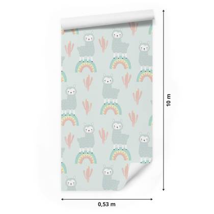 Tapeta W Lamy Zwierzęta Przyroda, Pokój Dziecięcy