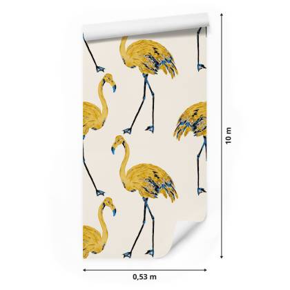 Tapeta – Flamingi Jak Malowane