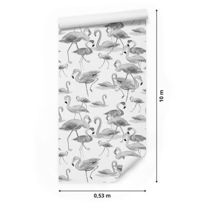 Tapeta Do Salonu, Flamingi, Ptaki, Natura