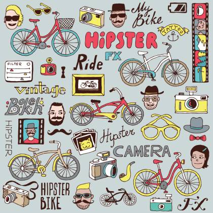 Tapeta Hipsterski Kolaż
