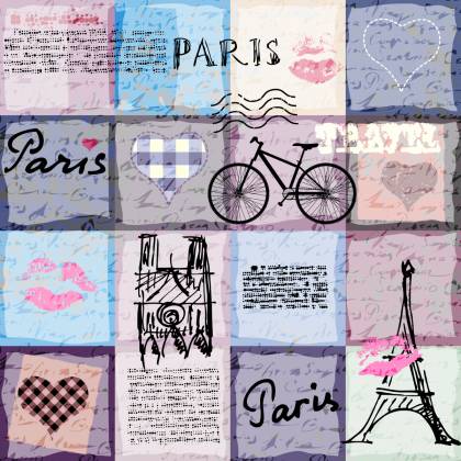 Tapeta Paryski Patchwork