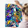 Tapeta Młodzieżowa Sport Graffiti Piłka Nożna