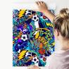 Tapeta Młodzieżowa Sport Graffiti Piłka Nożna