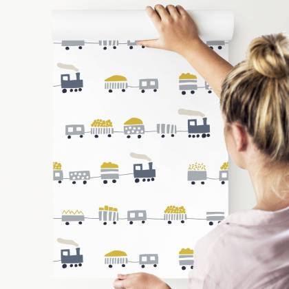 Tapeta Bajkowe Parowozy Z Wagonami