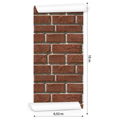 Tapeta Cegła Czerwona 3D