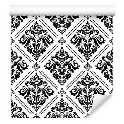 Tapeta Klasyczne Czarno-Białe Ornamenty