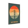 Plakat Most Golden Gate W Stylu Vintage Rama Aluminiowa Kolor Czarny