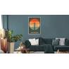 Plakat Most Golden Gate W Stylu Vintage Rama Aluminiowa Kolor Srebrny