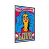 Plakat Kolorowy Portret Kobiety I Napisy W Stylu Hippie Rama Aluminiowa Kolor Srebrny
