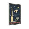 Plakat Rakiety Sondy I Statki Kosmiczne W Stylu Vintage Rama Aluminiowa Kolor Czarny