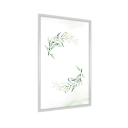 Plakat Akwarelowe Listki Rama Aluminiowa Kolor Czarny