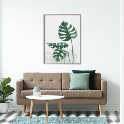 Plakat Malowane Monstery Rama Aluminiowa Kolor Srebrny