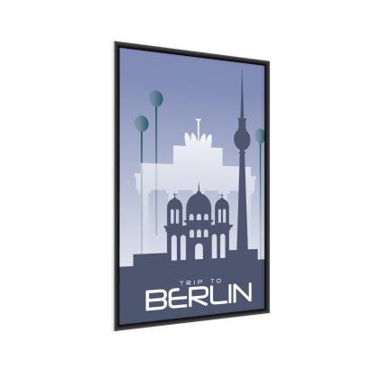 Plakat Trip To Berlin Rama Aluminiowa Kolor Czarny