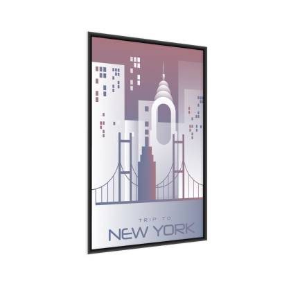 Plakat Trip To New York Rama Aluminiowa Kolor Czarny