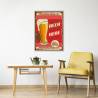 Plakat Kufel Piwa I Napisy W Stylu Vintage Rama Aluminiowa Kolor Czarny