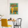 Plakat Piwne Menu Na Styl Vintage Rama Aluminiowa Kolor Czarny