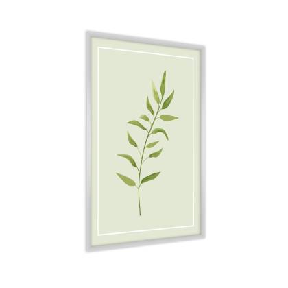 Plakat Malowane Liście Eukaliptusa Rama Aluminiowa Kolor Czarny