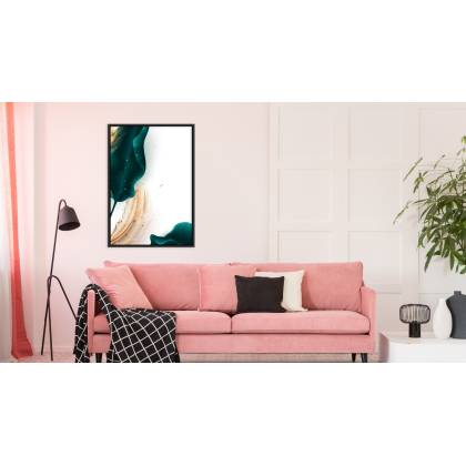 Plakat Abstrakcyjne Liście Tropikalne Rama Aluminiowa Kolor Srebrny