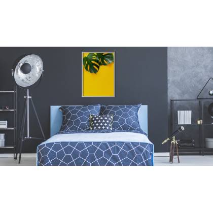 Plakat Wielkie Liście Monstery Rama Aluminiowa Kolor Czarny
