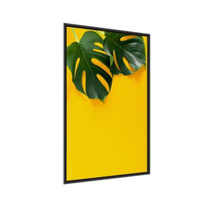 Plakat Wielkie Liście Monstery Rama Aluminiowa Kolor Srebrny