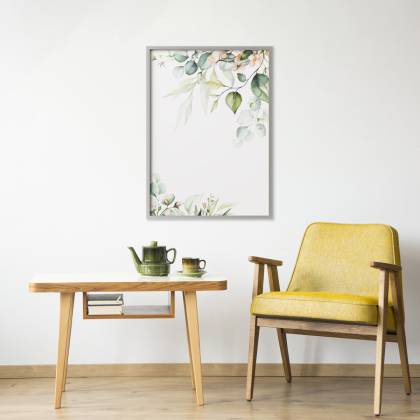 Plakat Kwiatowe Detale Rama Aluminiowa Kolor Srebrny