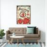 Plakat Sok Truskawkowy W Stylu Vintage Rama Aluminiowa Kolor Czarny