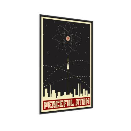 Plakat Kosmos I Napisy W Stylu Retro Rama Aluminiowa Kolor Czarny