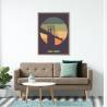 Plakat Most Brooklyn Bridge W Stylu Vintage Rama Aluminiowa Kolor Srebrny