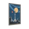 Plakat Startująca Rakieta Kosmiczna W Stylu Retro Rama Aluminiowa Kolor Srebrny