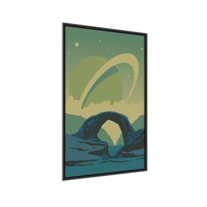 Plakat Kosmiczny Pejzaż W Stylu Retro Rama Aluminiowa Kolor Czarny