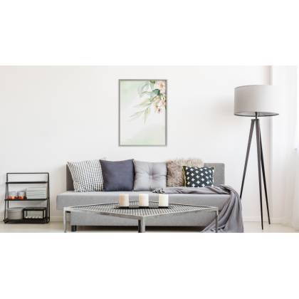 Plakat Akwarelowe Kwiatowe Detale Rama Aluminiowa Kolor Srebrny