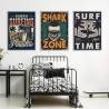 Plakat Wieloczęściowy Set Wakacyjne Widoki I Napisy W Stylu Retro Rama Aluminiowa Kolor Srebrny