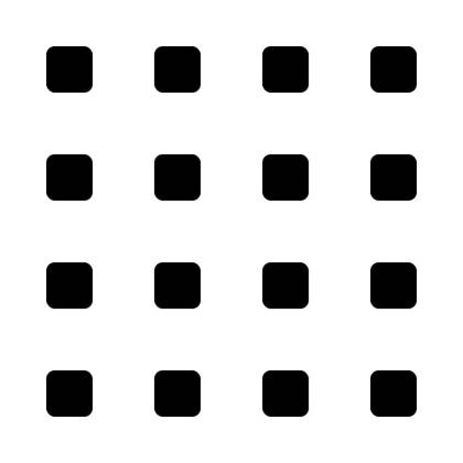 Szablon malarski GEO106 Zaokrąglone kwadraty – wzór