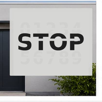 Szablon malarski TEC113 STOP – aranżacja
