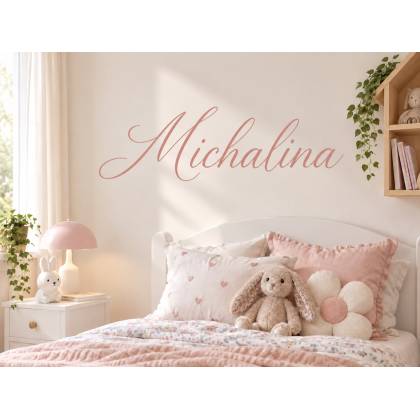 Naklejka dekoracyjna Imiona, imię: Michalina, naklejki dla dzieci – aranżacja