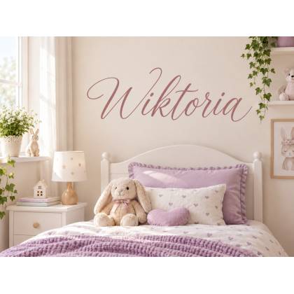 Naklejka dekoracyjna Imiona, imię: Wiktoria, naklejki dla dzieci – aranżacja