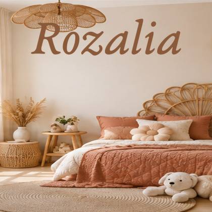 Naklejka dekoracyjna Imiona, imię: Rozalia, naklejki dla dzieci – aranżacja
