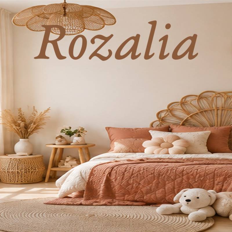 Naklejka dekoracyjna Imiona, imię: Rozalia, naklejki dla dzieci – aranżacja