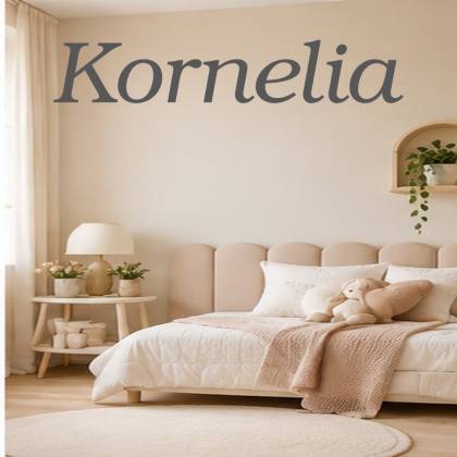 Naklejka dekoracyjna Imiona, imię: Kornelia, naklejki dla dzieci – aranżacja