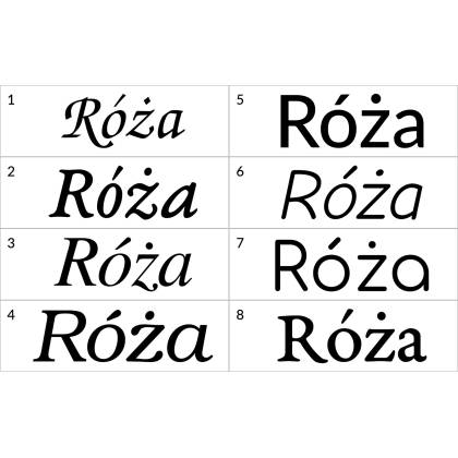 Naklejka dekoracyjna Imiona, imię: Róża, naklejki dla dzieci – 8 wzorów pisma