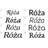 Naklejka dekoracyjna Imiona, imię: Róża, naklejki dla dzieci – 8 wzorów pisma