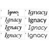 Naklejka dekoracyjna Imiona, imię: Ignacy, naklejki dla dzieci – 8 wzorów pisma
