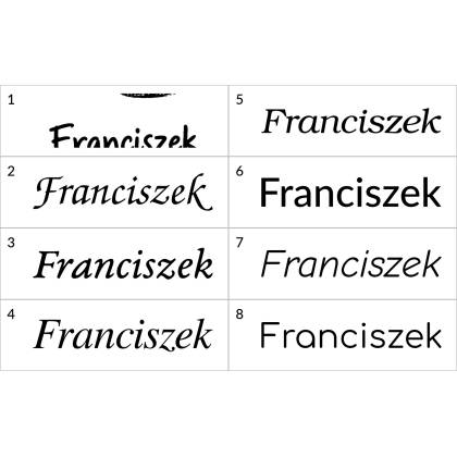Naklejka dekoracyjna Imiona, imię: Franciszek, naklejki dla dzieci – 8 wzorów pisma
