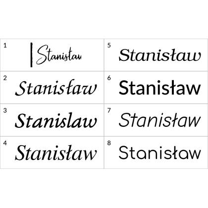 Naklejka dekoracyjna Imiona, imię: Stanisław, naklejki dla dzieci – 8 wzorów pisma