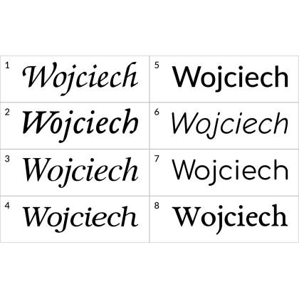 Naklejka dekoracyjna Imiona, imię: Wojciech, naklejki dla dzieci – 8 wzorów pisma