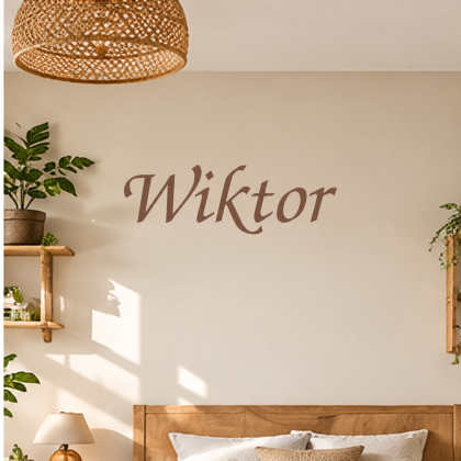 Naklejka z imieniem Wiktor – dekoracja pokoju dziecka | Dekormania