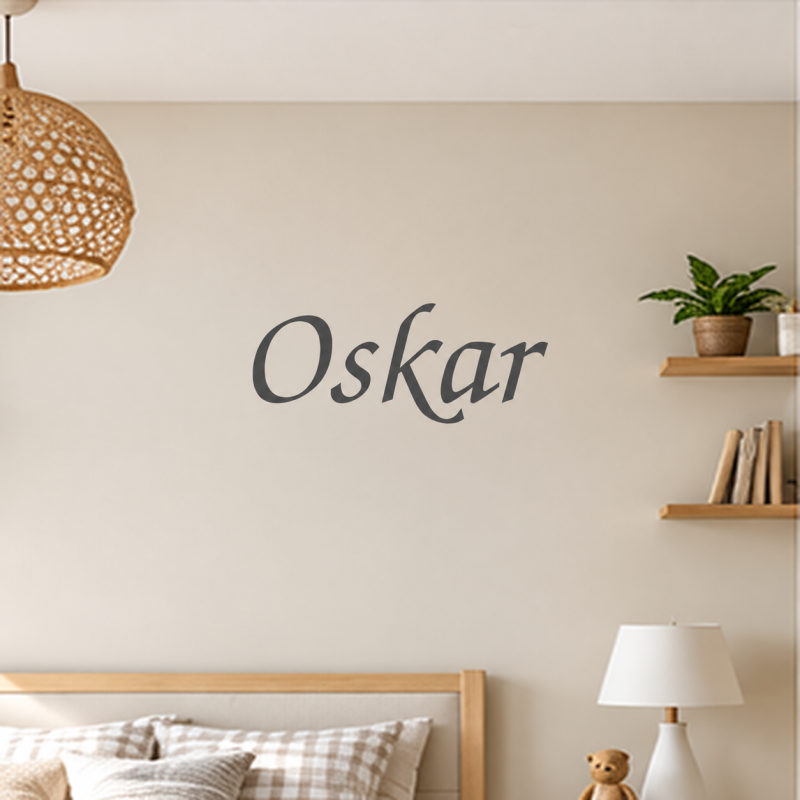 Naklejka z imieniem Oskar – dekoracja pokoju dziecka | Dekormania