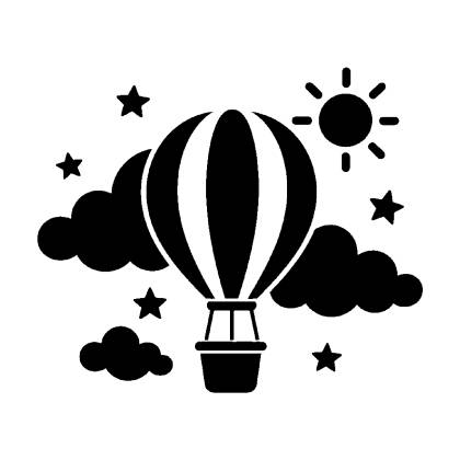 Szablon Malarski DC54 Balon wśród chmur