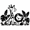 Szablon Malarski DC60 Safari – żyrafa i lew