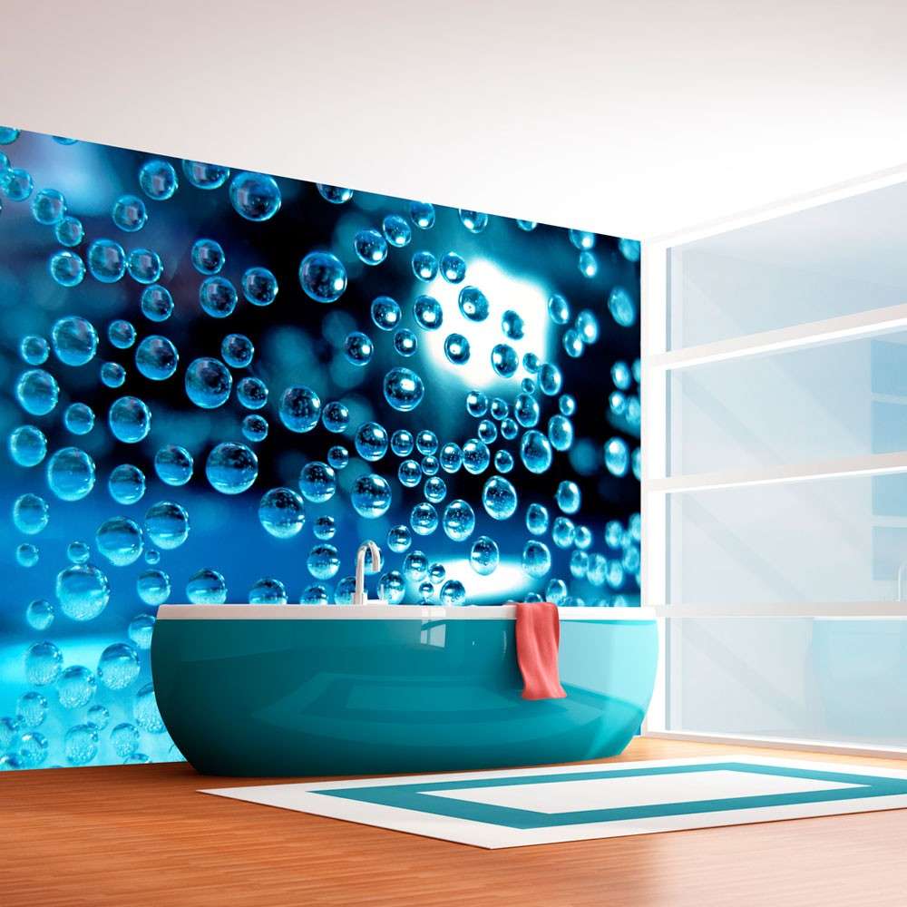Fototapeta  Niebieska woda z bąbelkami